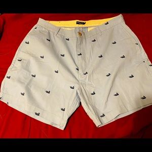 Light Blue with Navy Duck Print